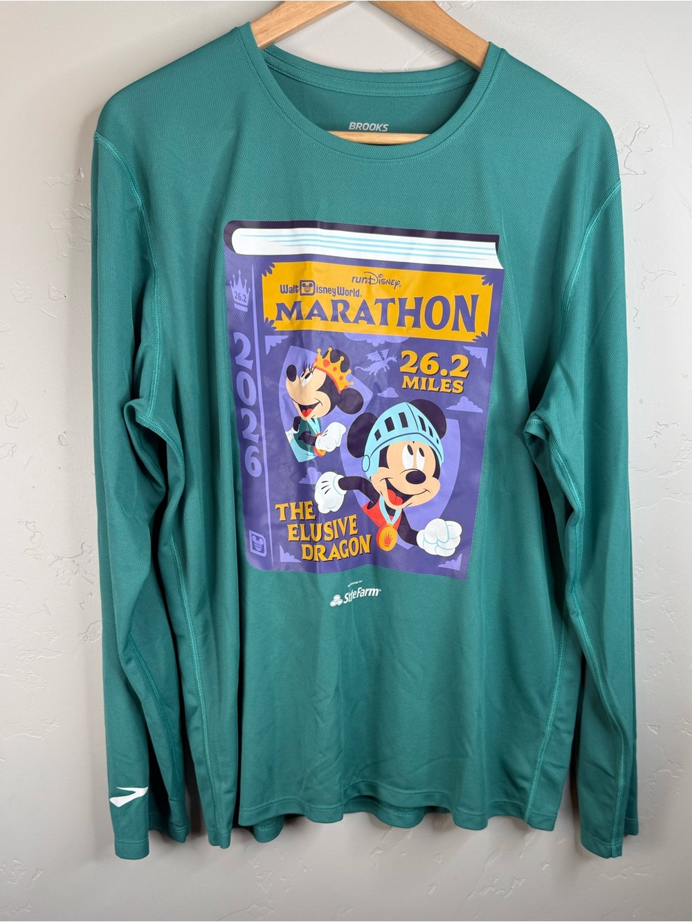 Disney World runDisney 2026 Marathon Elusive Dragon Long Sleeve Shirt Brooks L